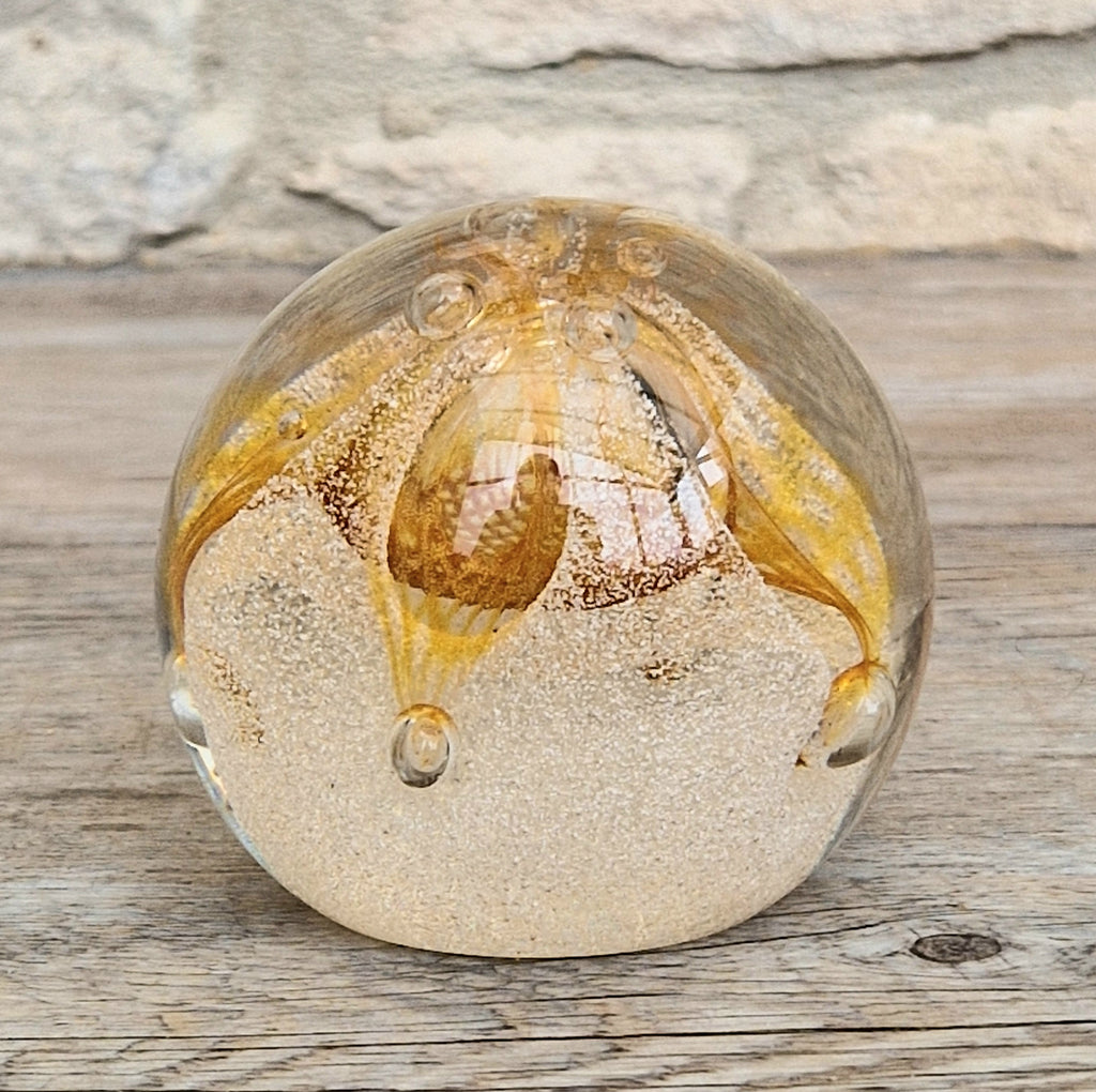 Vintage Caithness Congratulations Glass Paperweight Margot Thomson P65135 8cm