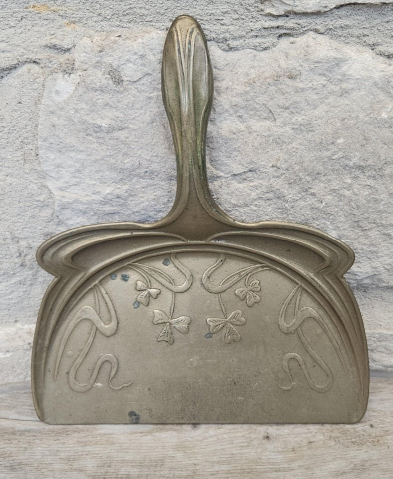 Art Nouveau Solid Brass Silent Butler Crumb Tray 1920s Decor