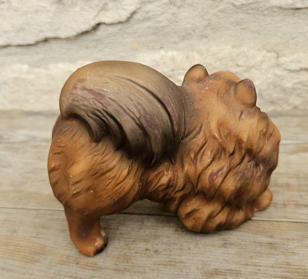 Vintage Ceramic Pomeranian Dog Ornament Figure Harvey Knox 8cm X 8cm