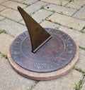 Antique Troughton & Simms London Brass Sundial, Mid-Victorian Horizontal Garden Dial Plate c.1850