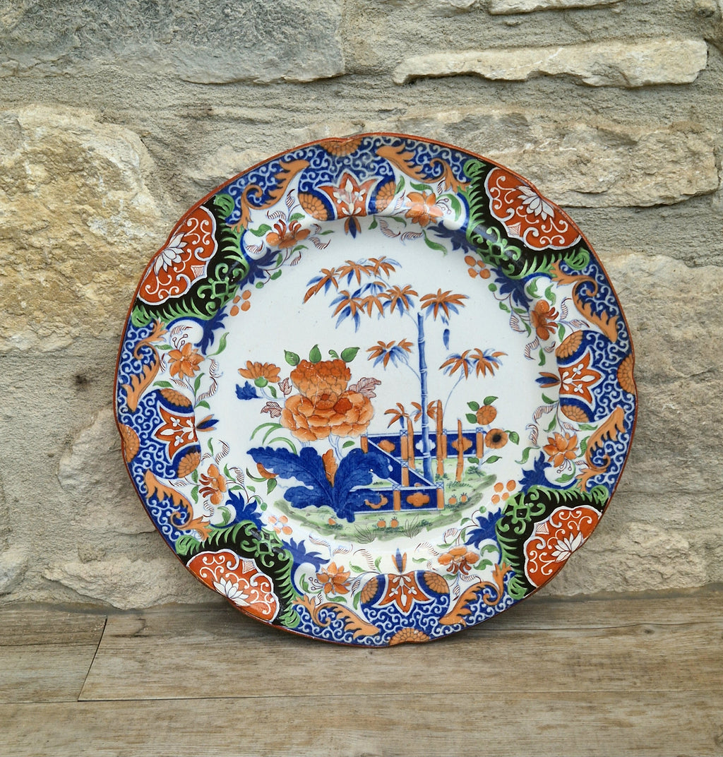 Rare Antique Mason’s Ironstone Imari Pattern Plate, Circa 1820 Georgian Staffordshire Pottery, Excellent Display Condition