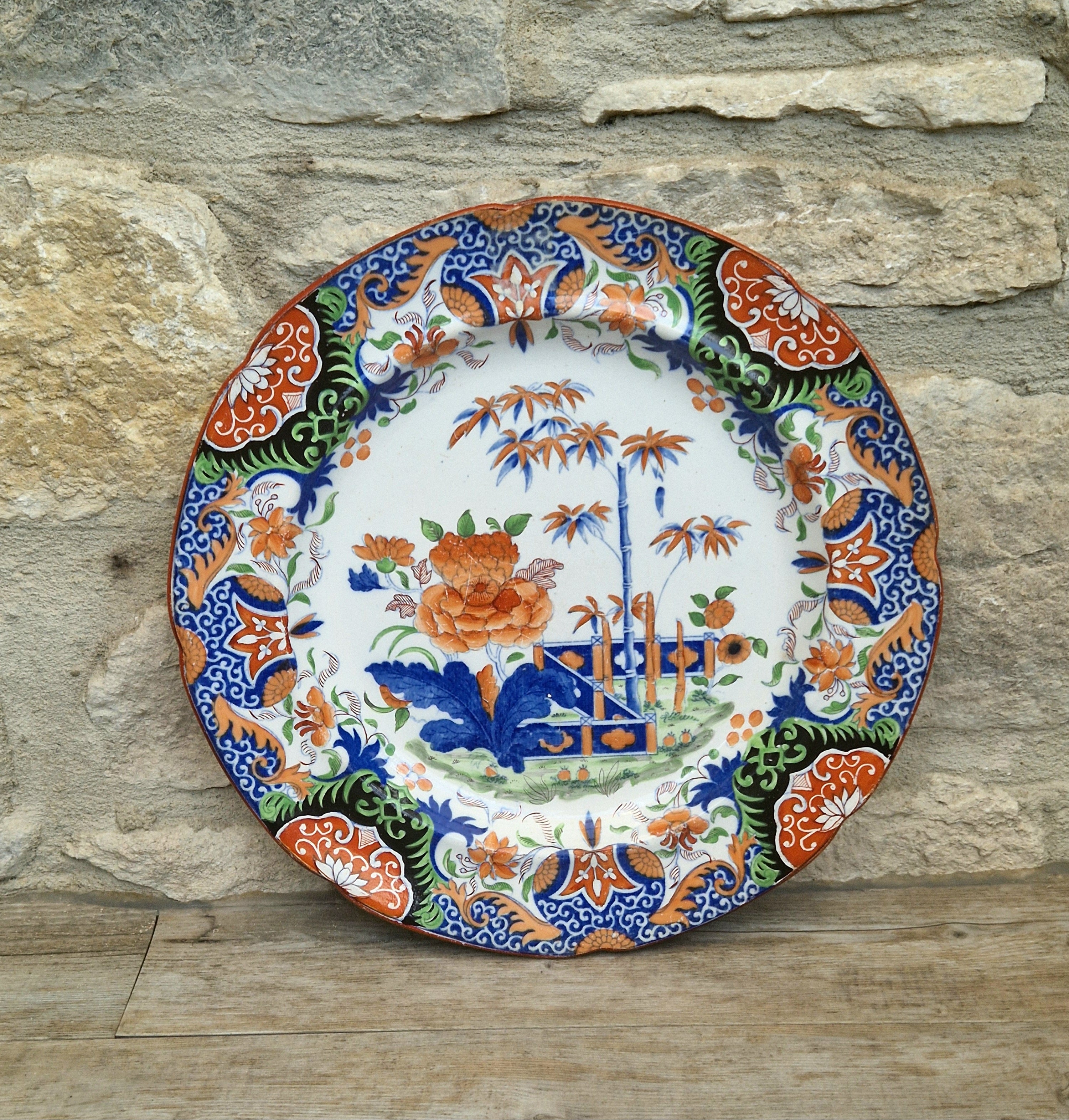 Rare Antique Mason’s Ironstone Imari Pattern Plate, Circa 1820 Georgian Staffordshire Pottery, Excellent Display Condition