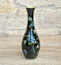 Marmaca San Marino Vase Art Ceramic Black Floral Amphora Tall Bottle Vase 1950's