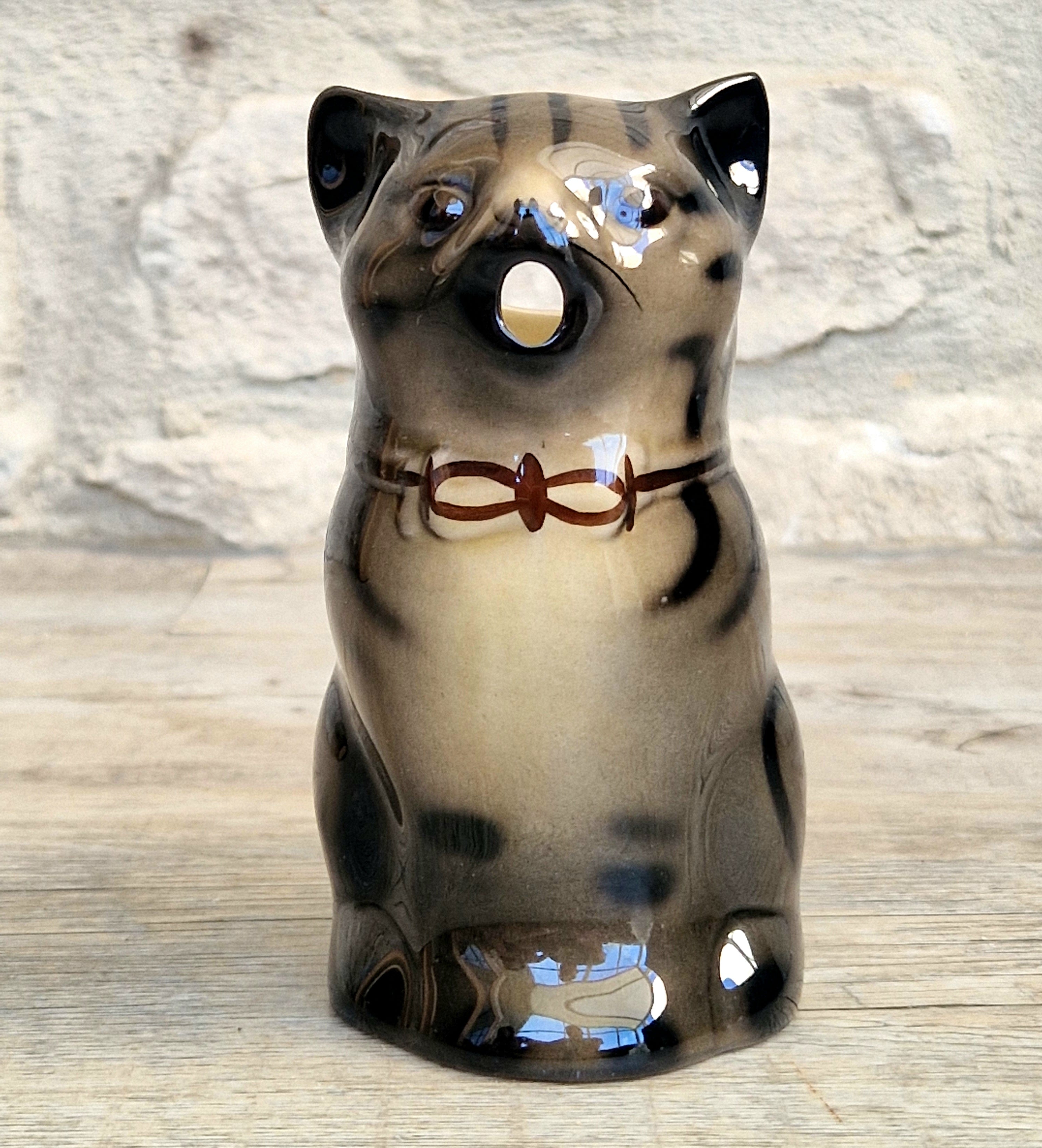 Vintage 1970's Tony Wood Studio Ceramic Bengal Cat Creamer Jug