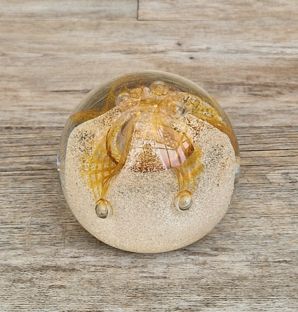 Vintage Caithness Congratulations Glass Paperweight Margot Thomson P65135 8cm