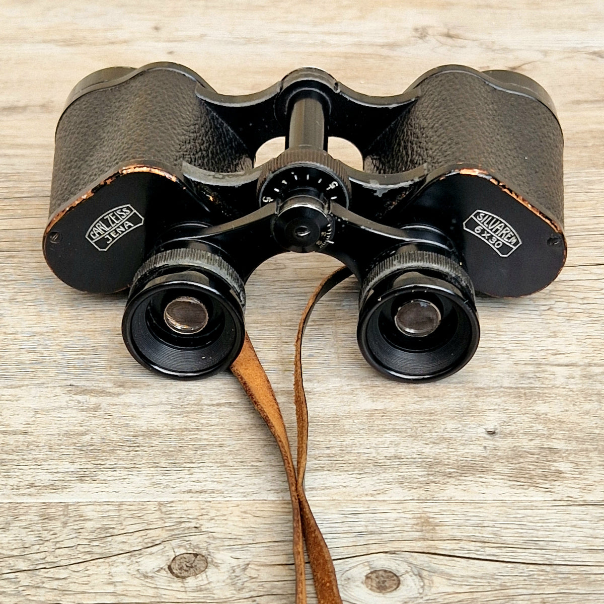 Vintage 1936 Carl Zeiss Jena Silvarem 6x30 Binoculars Coated Optics Fully Functional