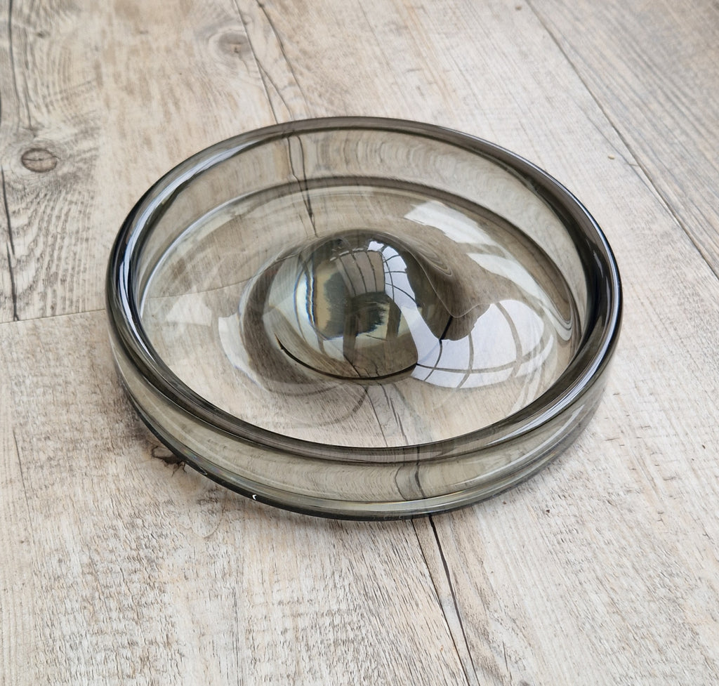 Holmegaard Denmark Art Glass Bowl: Per Lütken 'Fried Egg' Centerpiece