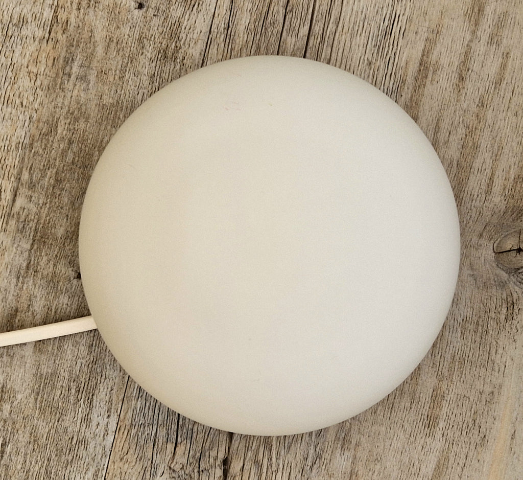 Vintage Habitat Glass Pebble Table Lamp Frosted White 12cm Minimalist Retro Ambient Desk Light