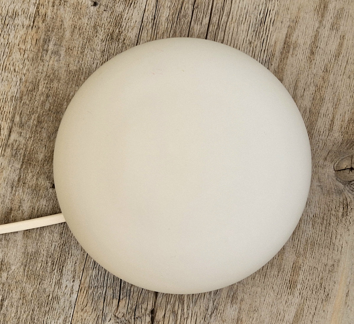 Vintage Habitat Glass Pebble Table Lamp Frosted White 12cm Minimalist Retro Ambient Desk Light