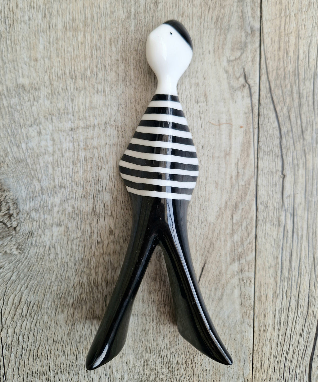 Lubomir Tomaszewski Ćmielów Fine Porcelain 'Felek Marynaz' Black & White Stripe Sailor Figure