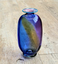 Transjö Hytta Swedish Art Glass Rainbow Vase WRC Signature Ann Wolff, Jan-Erik Ritzman and Sven-Åke Carlsson Vintage Mid Century Piece 6"