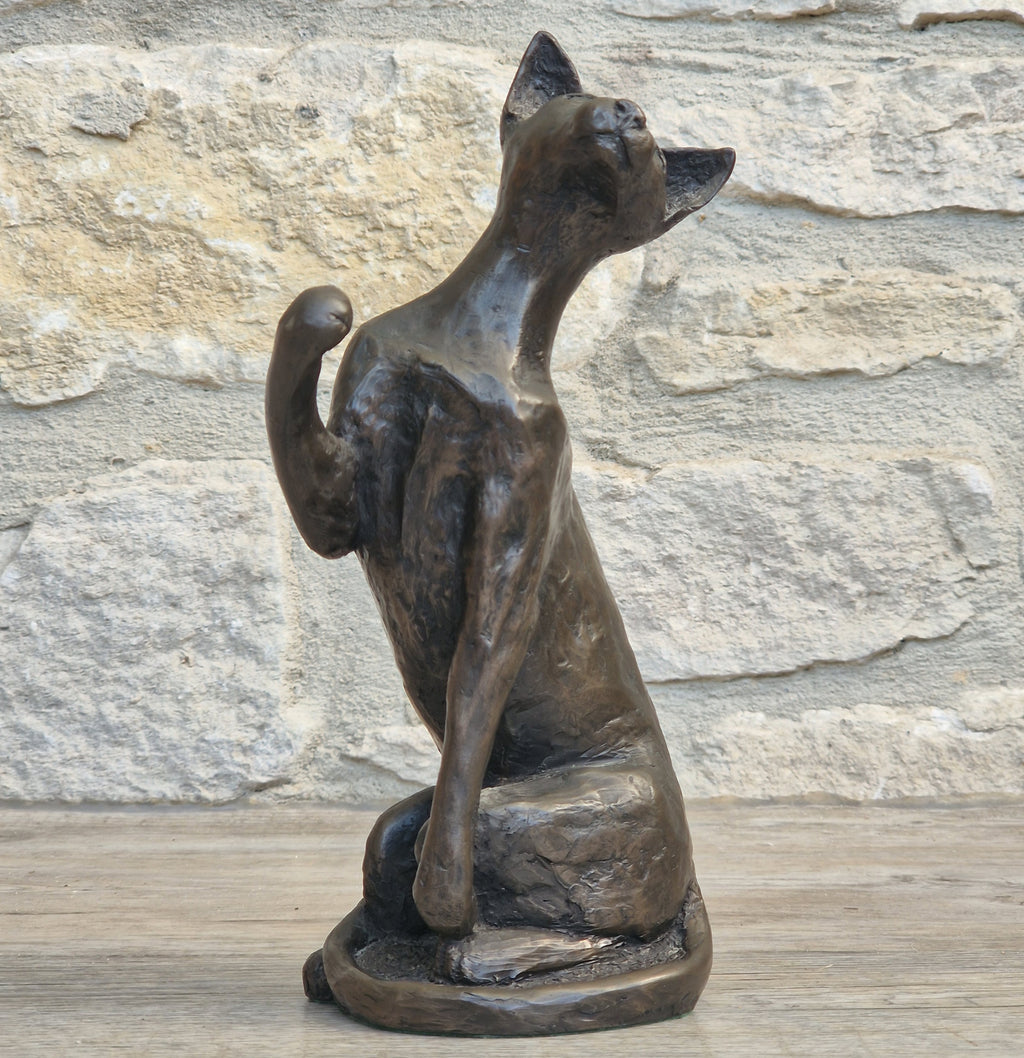 Rare Paul Jenkins Frith Sculpture Tango Cat Cold Cast Bronze Figurine 21cm Perfect Condition