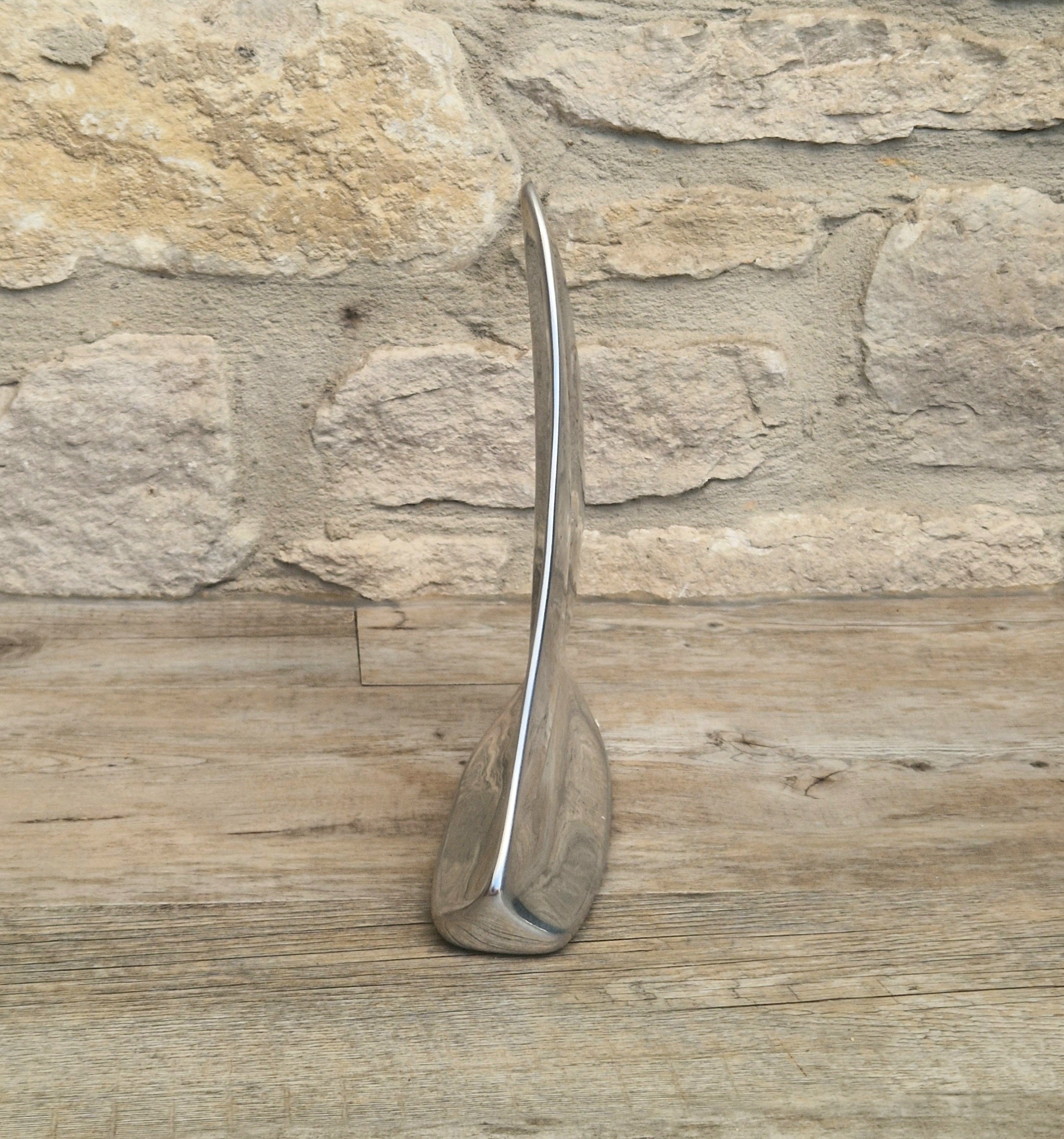 Vintage Hoselton Sailboat Stylised Aluminium Sculpture Signed Minimalist Nautical Decor