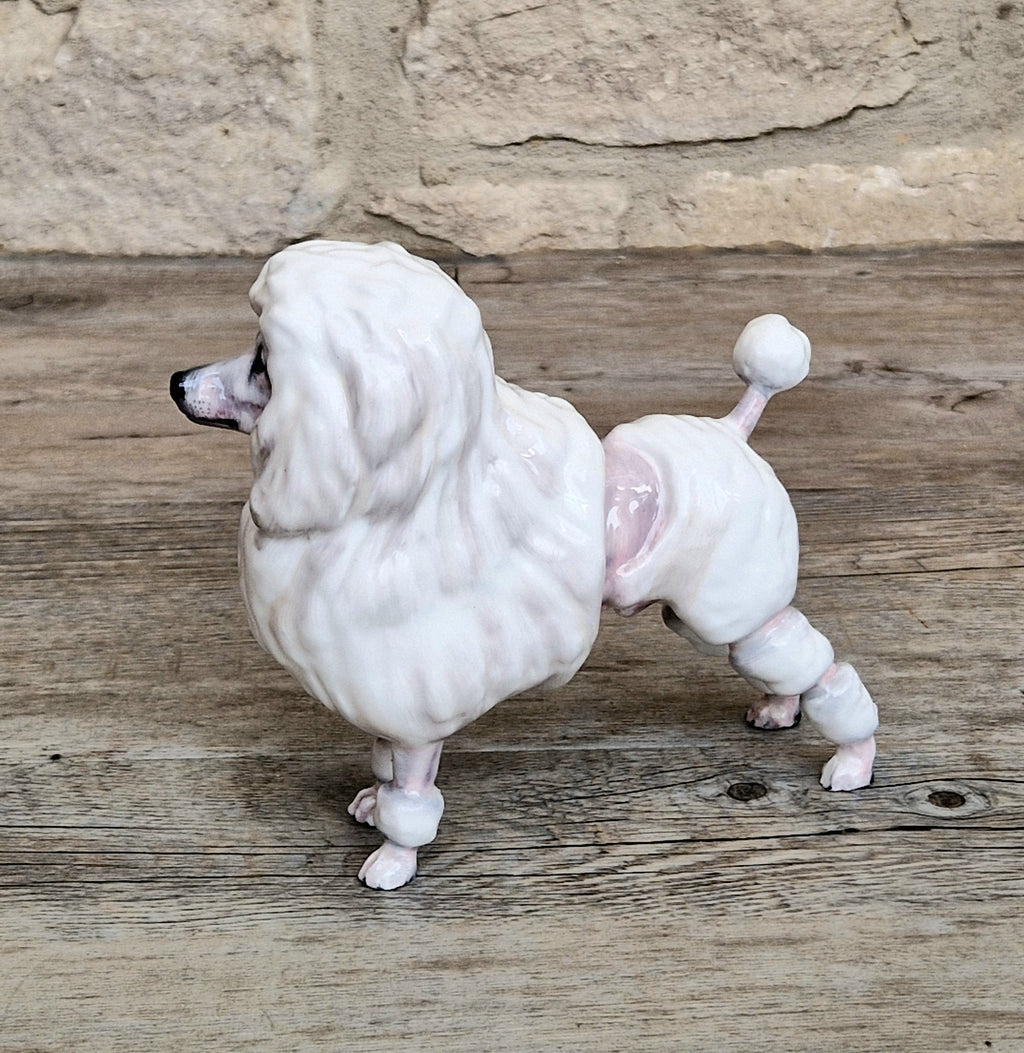 Royal Doulton Vintage White Poodle Dog Ceramic Figurine HN2631 by Peggy Davis 1952-85