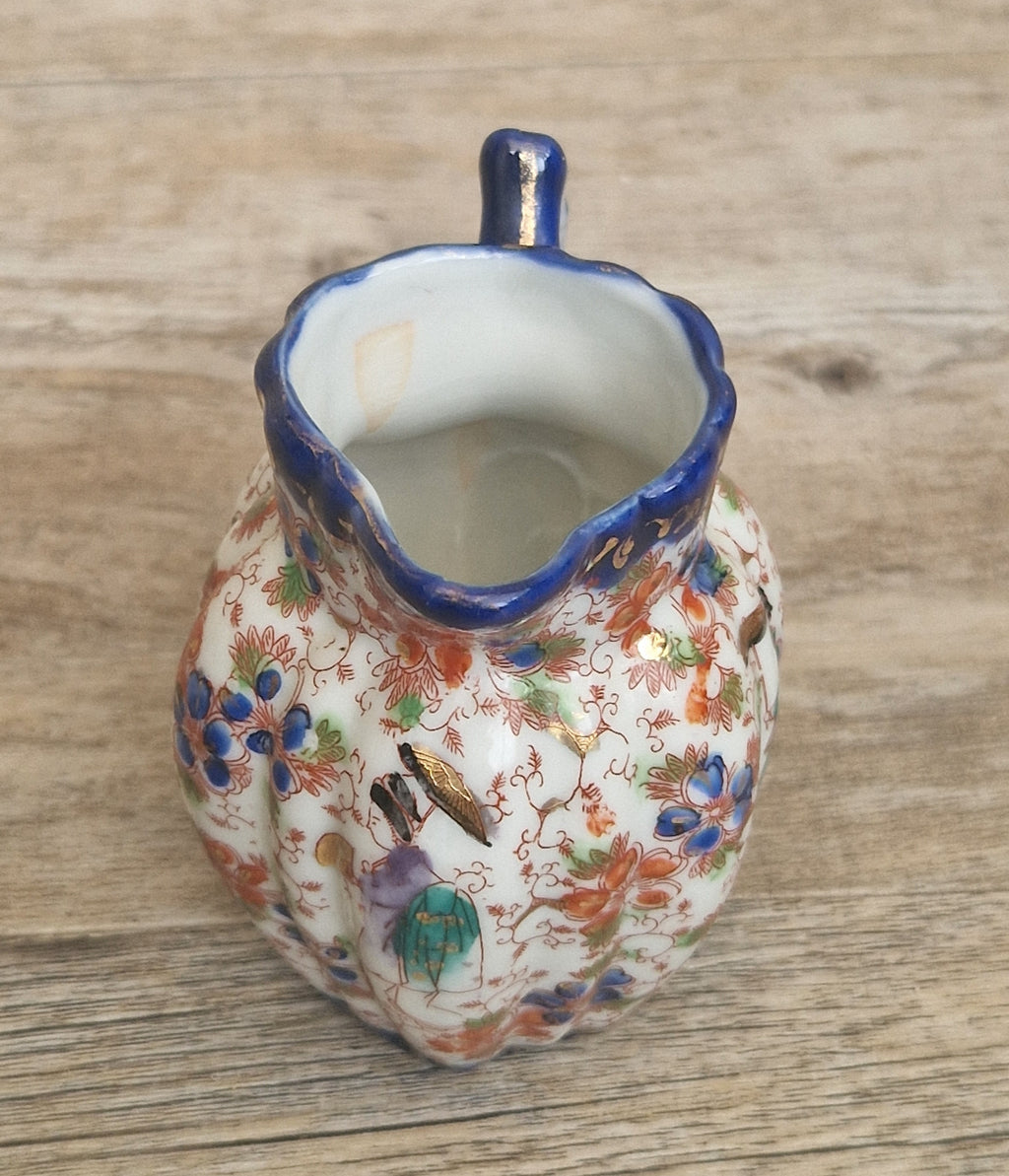 Small Antique Japanese Decorative Ceramic Creamer Jug