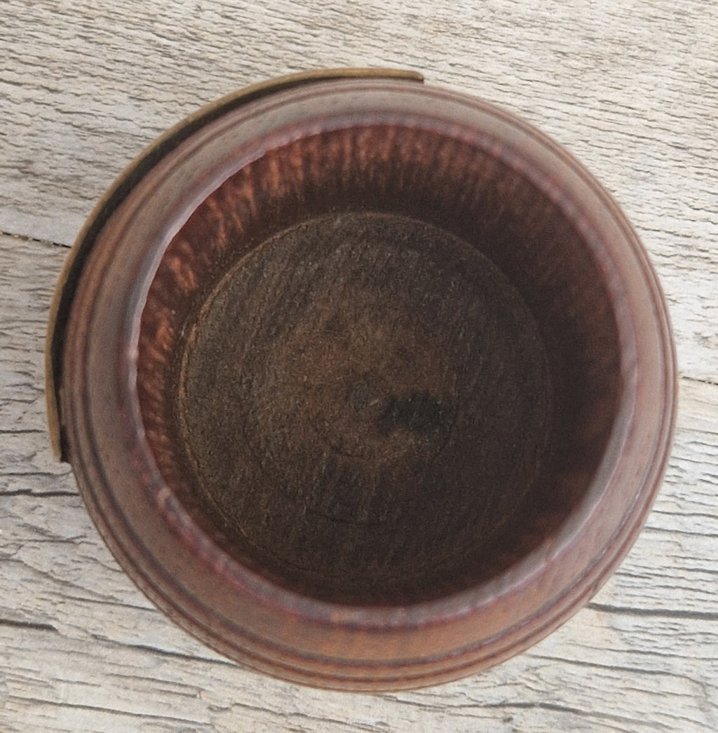 HMS Iron Duke Teak Barrel WWI Battle of Jutland Maritime Relic Admiral Jellicoe Flagship Souvenir Treen Match Holder Vesta