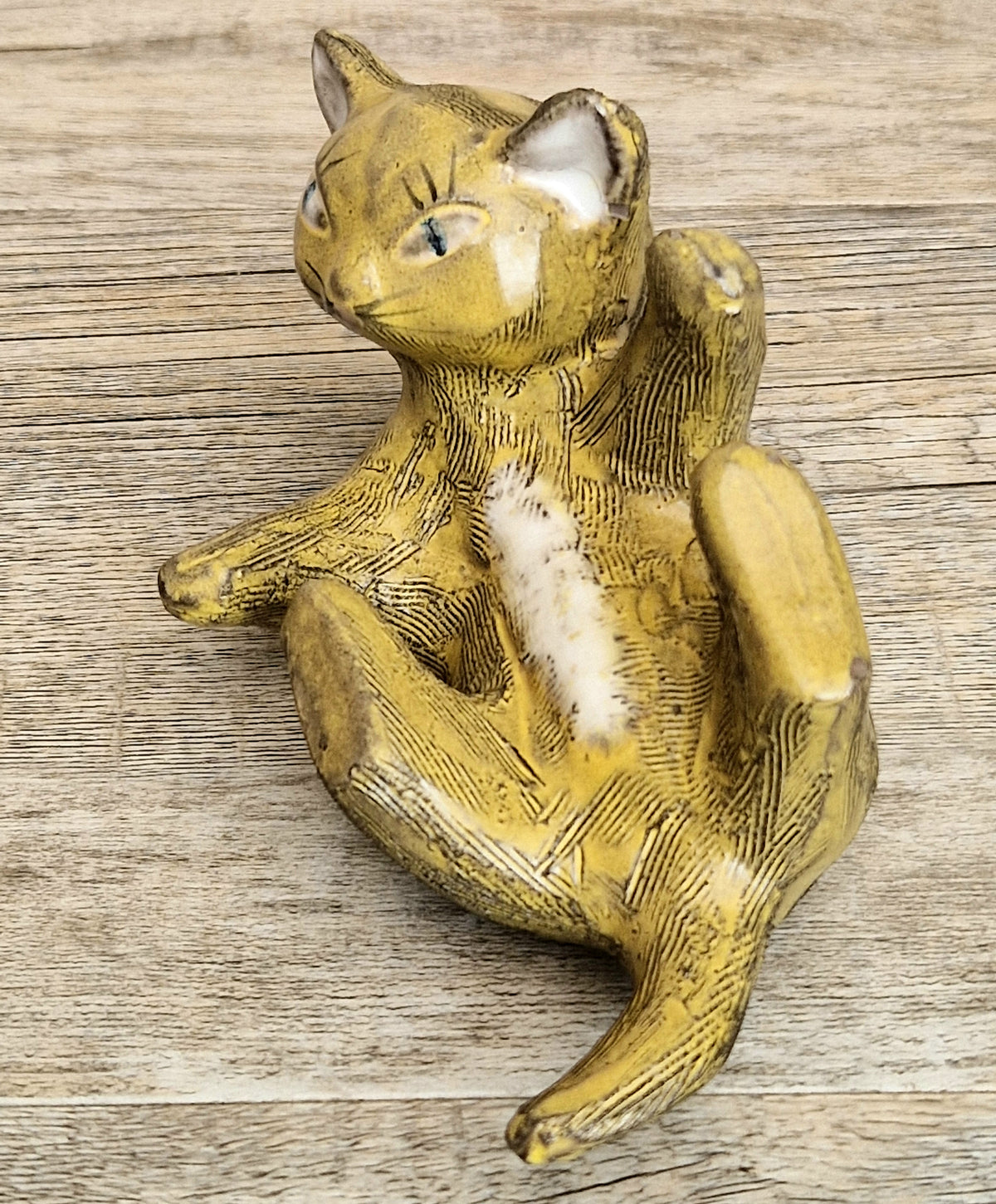 Vintage Mid-Century Upsala Ekeby Swedish Pottery Cat Figurine By Dorothy Clough 1956-67.