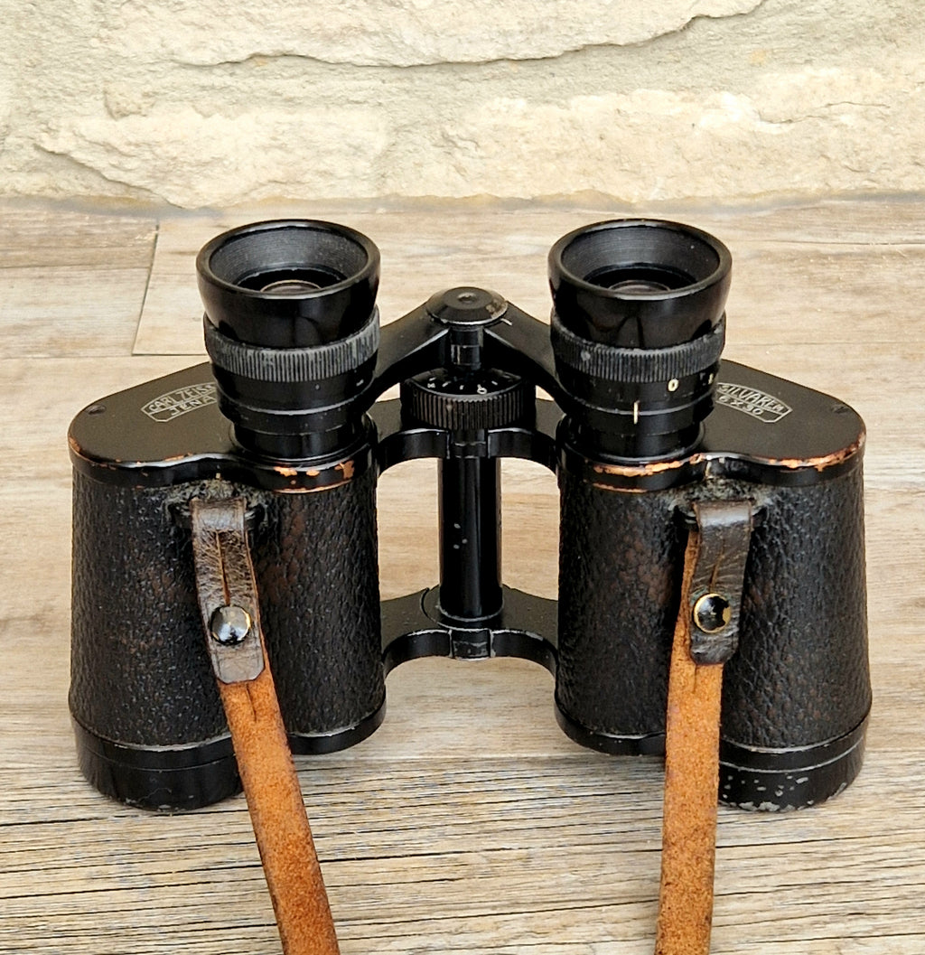 Vintage 1936 Carl Zeiss Jena Silvarem 6x30 Binoculars Coated Optics Fully Functional