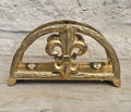 Midcentury Letter Rack Brass Fleur de Lys Design Hollywood Regency Decor