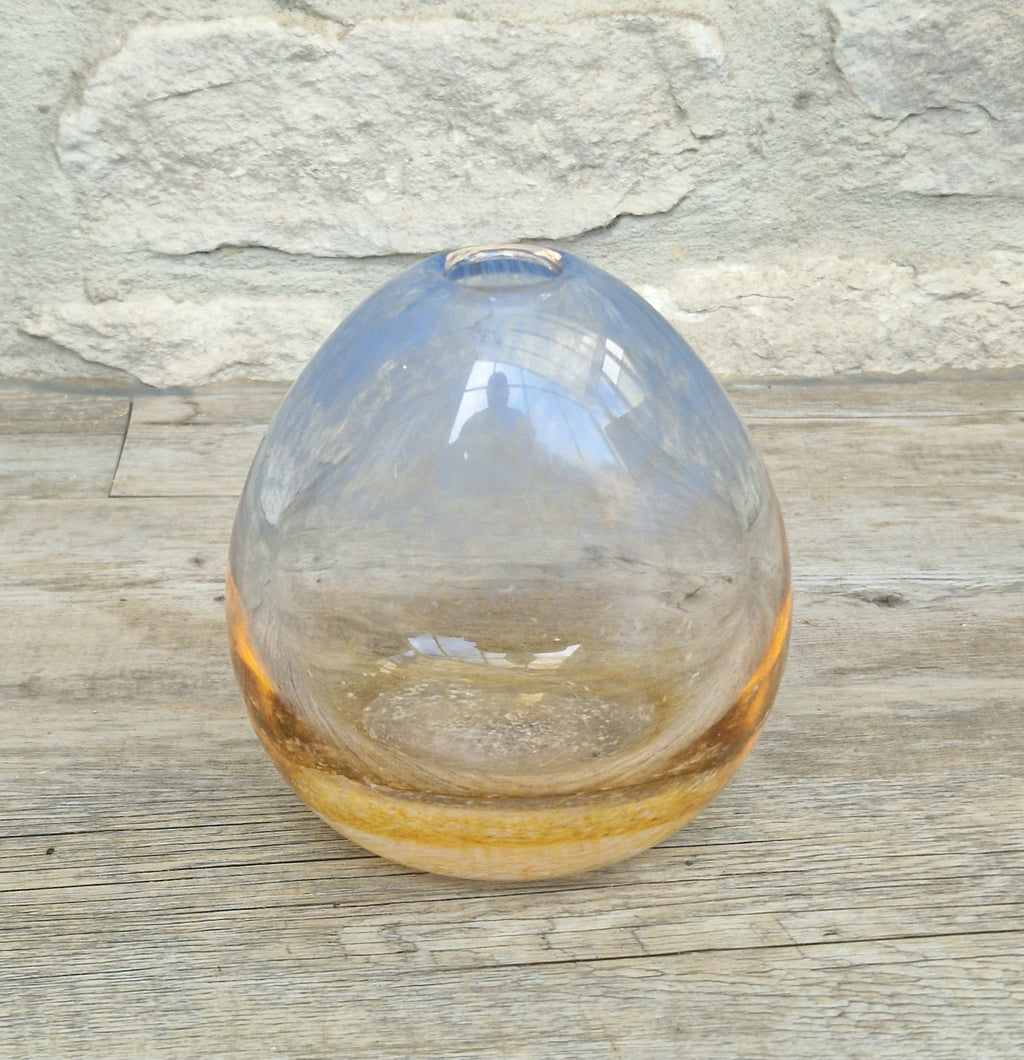 Caithness Studio Glass Vase by Denis Mann Sky & Sand Series Vintage Decor