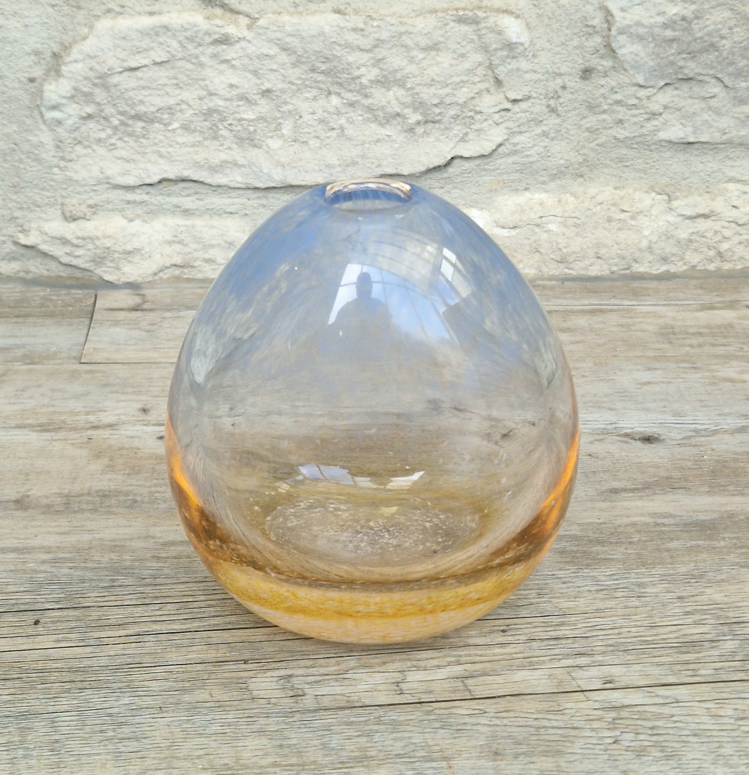 Caithness Studio Glass Vase by Denis Mann Sky & Sand Series Vintage Decor