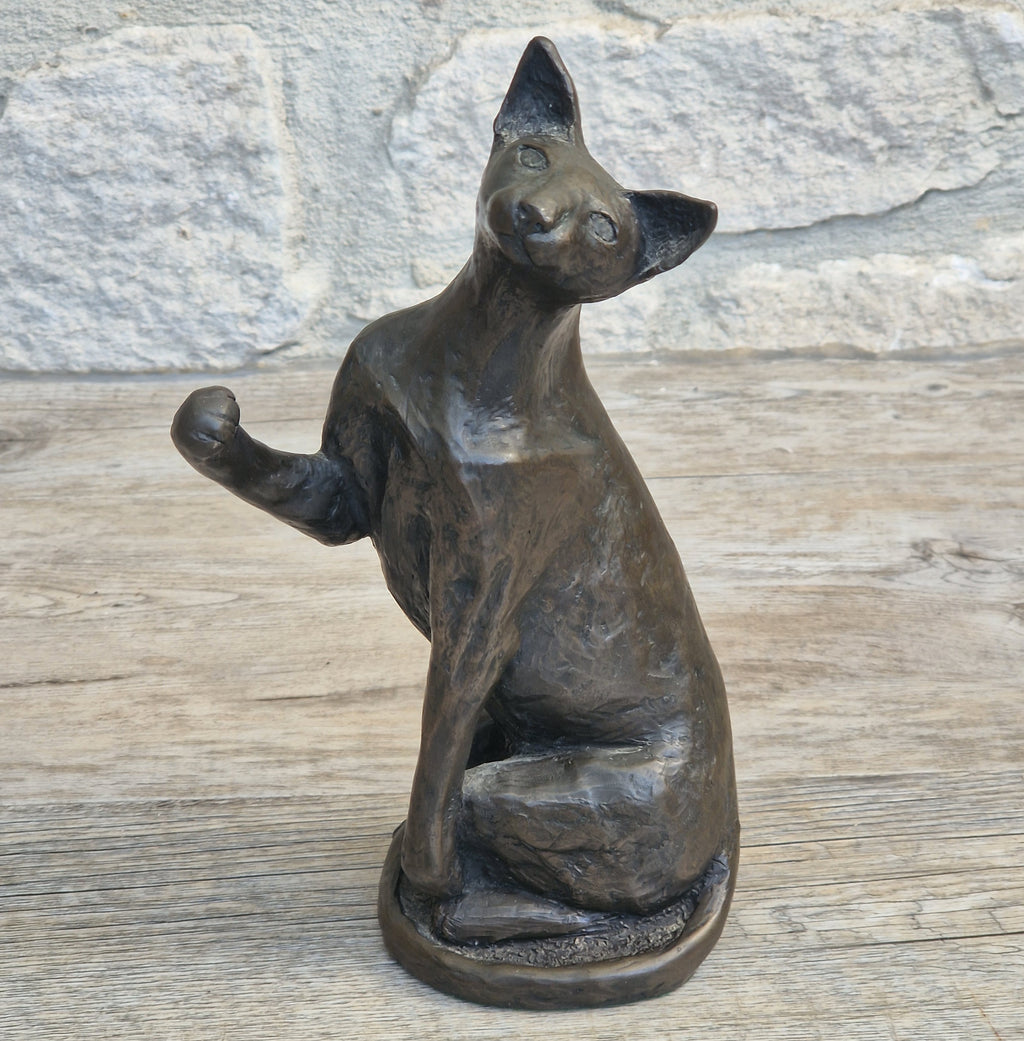 Rare Paul Jenkins Frith Sculpture Tango Cat Cold Cast Bronze Figurine 21cm Perfect Condition
