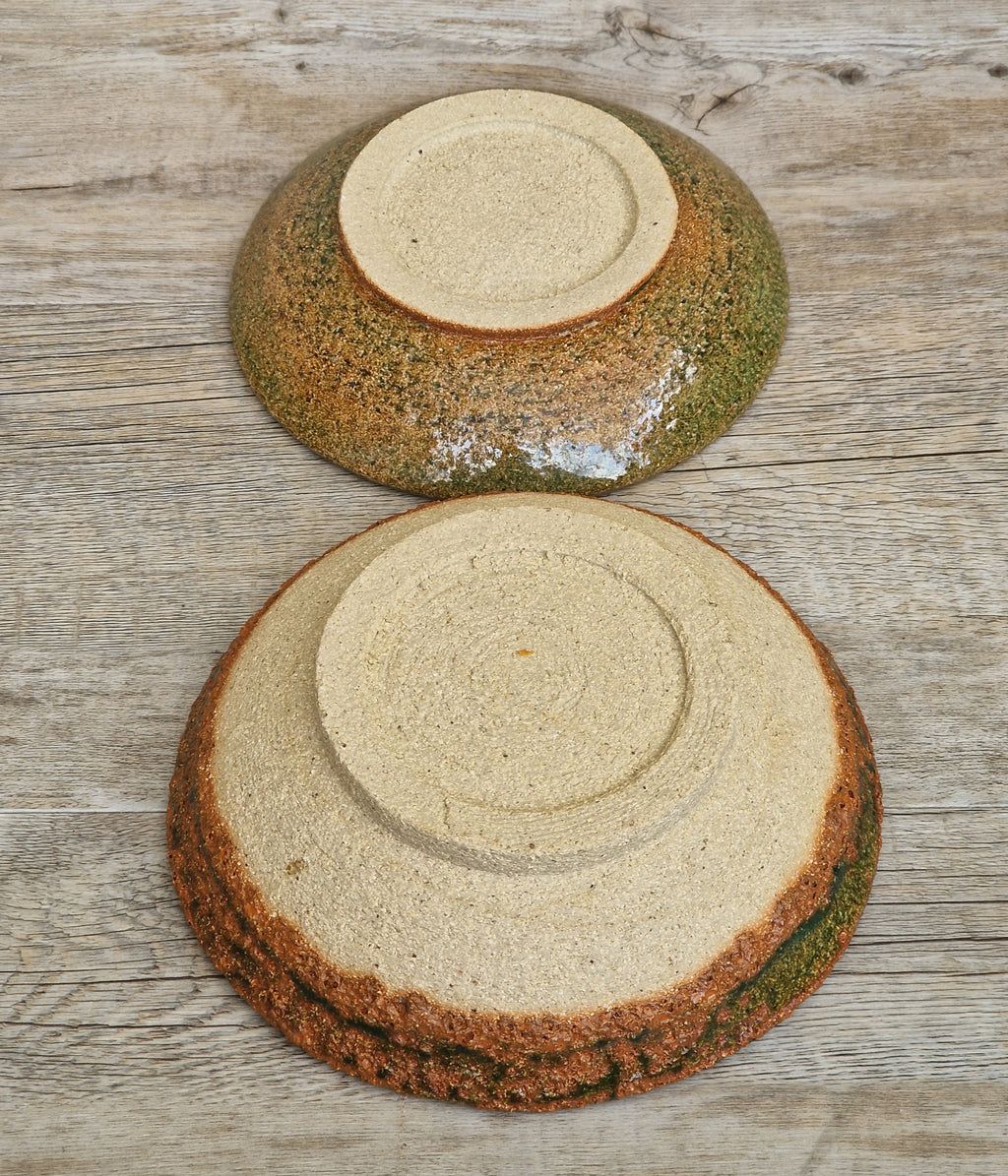 Vintage Studio Art Pottery Alan Hemmings Nested Blue Crackle Glaze Ceramic Bowls