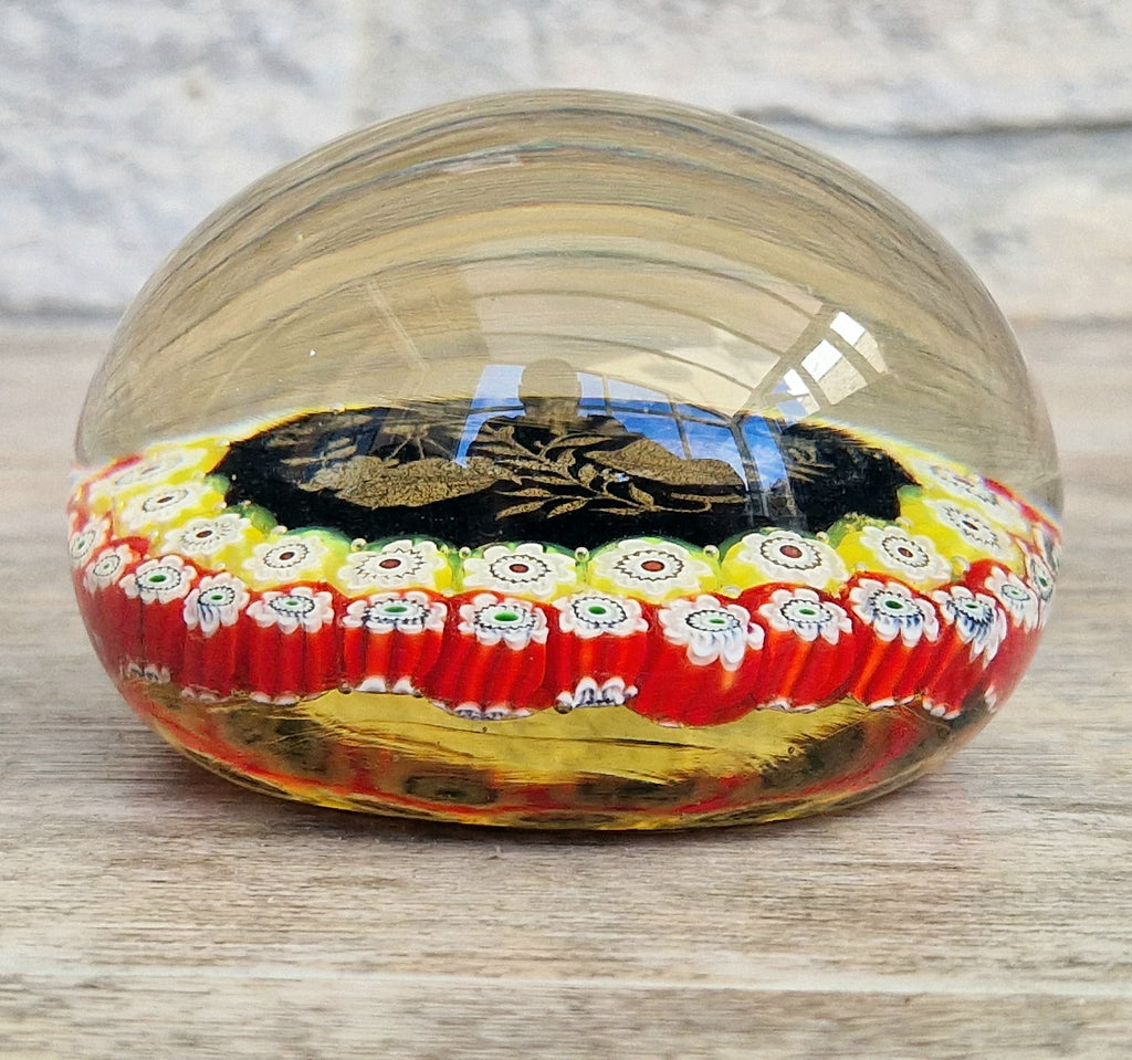Libra Astrological Murano Art Glass Paperweight Ferro & Lazzarini 1980 Italy