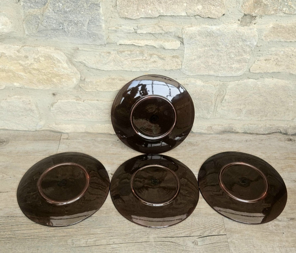 Vintage Seagull Plates Set of Four, Babacombe Pottery Devon England, coastal decor, collectible tableware 22cm Diameter