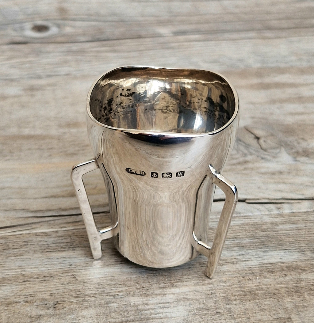 Celtic Revival Sterling Silver Mether Cup Tot Measure Birmingham 1921 James Woods & Sons Rare
