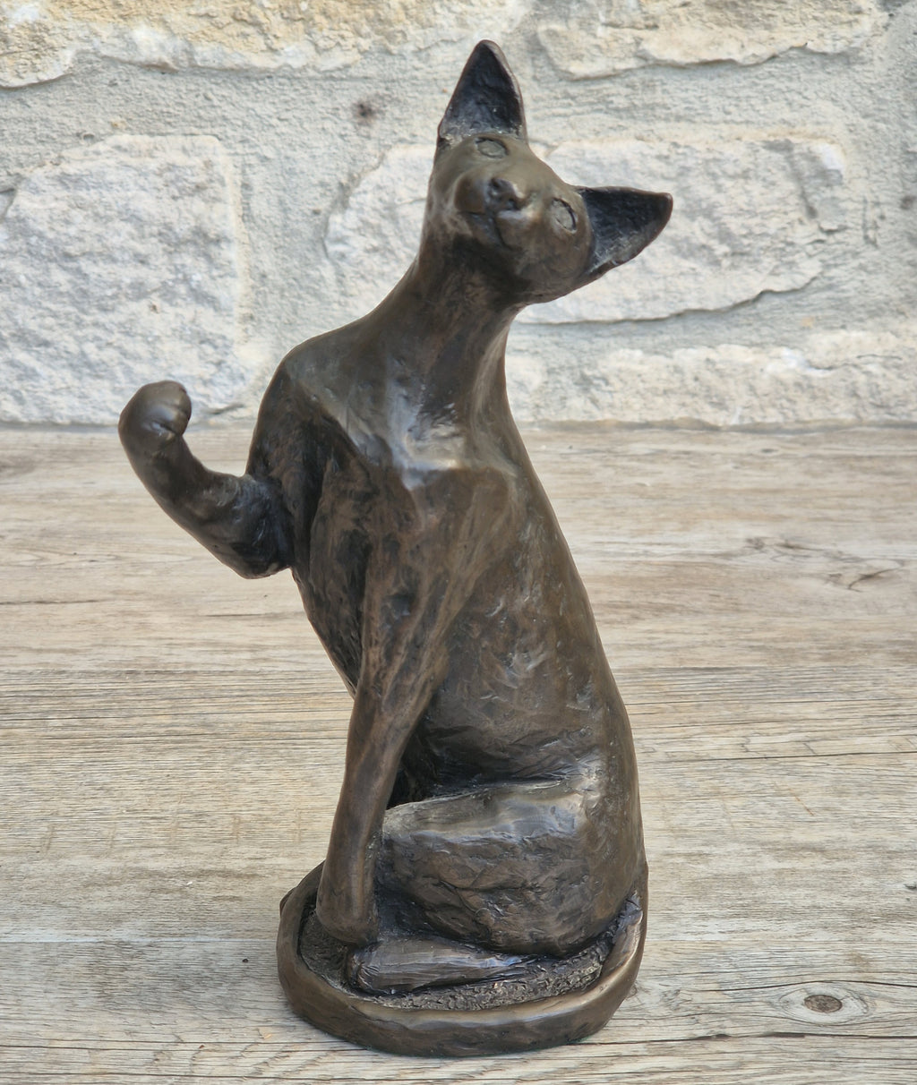 Rare Paul Jenkins Frith Sculpture Tango Cat Cold Cast Bronze Figurine 21cm Perfect Condition