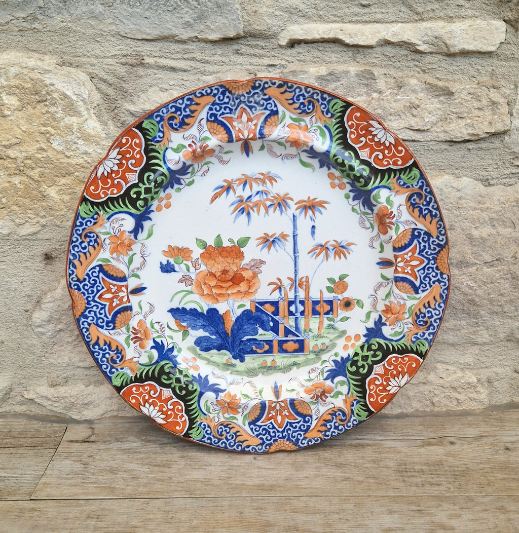 Rare Antique Mason’s Ironstone Imari Pattern Plate, Circa 1820 Georgian Staffordshire Pottery, Excellent Display Condition