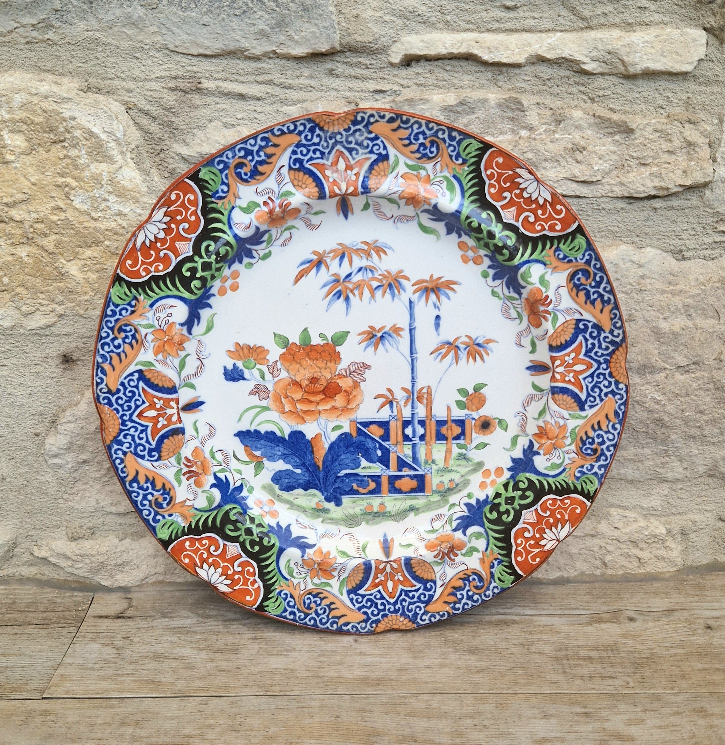 Rare Antique Mason’s Ironstone Imari Pattern Plate, Circa 1820 Georgian Staffordshire Pottery, Excellent Display Condition