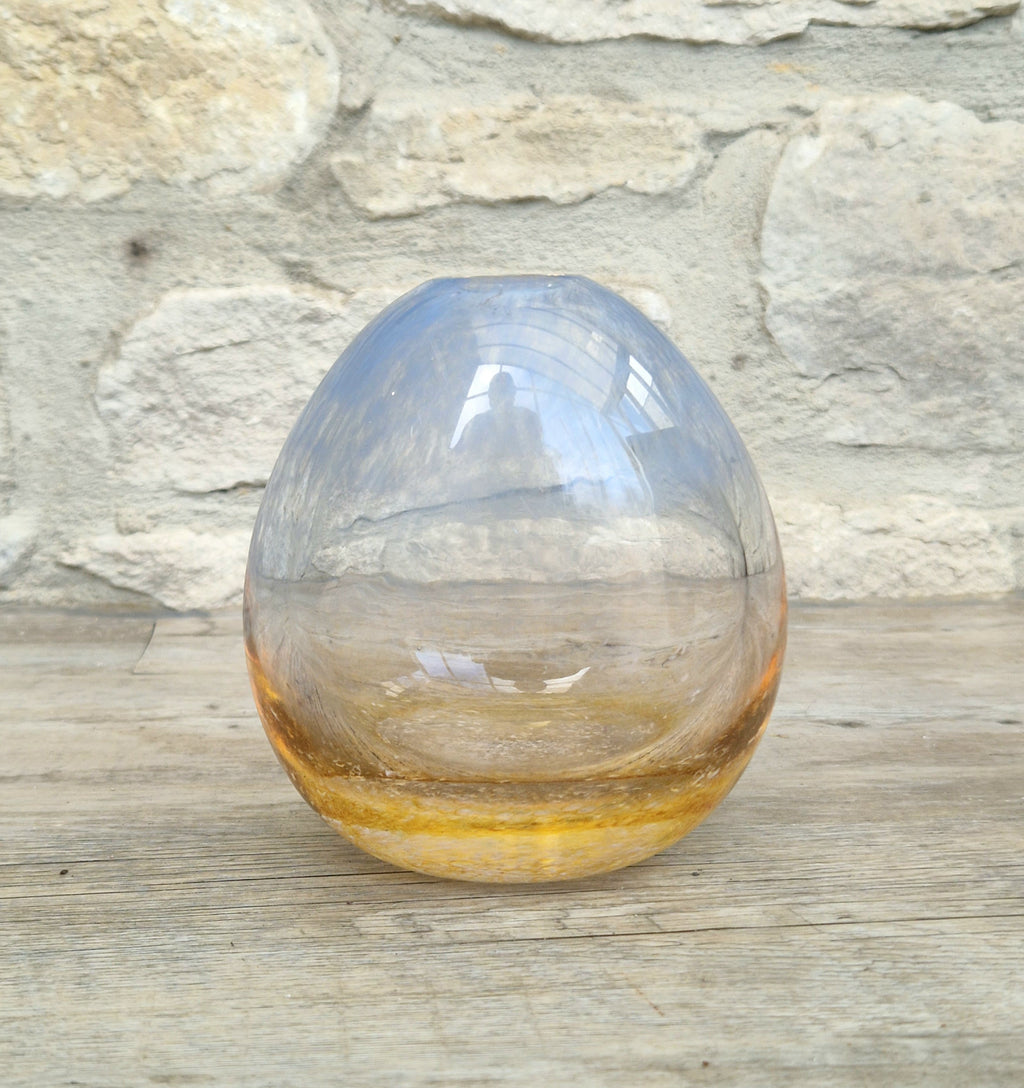 Caithness Studio Glass Vase by Denis Mann Sky & Sand Series Vintage Decor