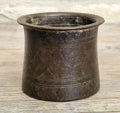 Antique 19thC Indian Bronze Panchpatra Holy Water Cup Heavy Cast Ritual Puja Pot 383g