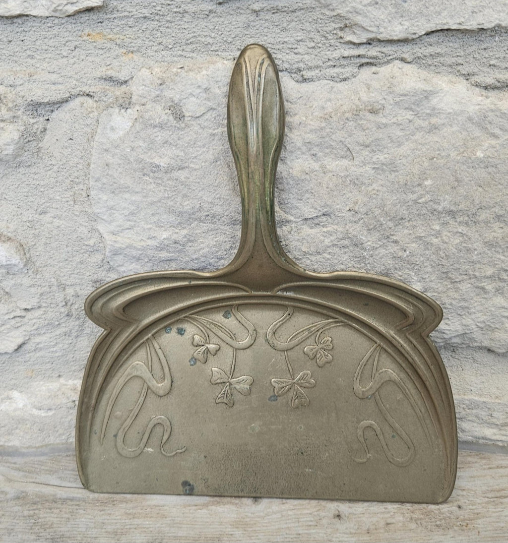 Art Nouveau Solid Brass Silent Butler Crumb Tray 1920s Decor