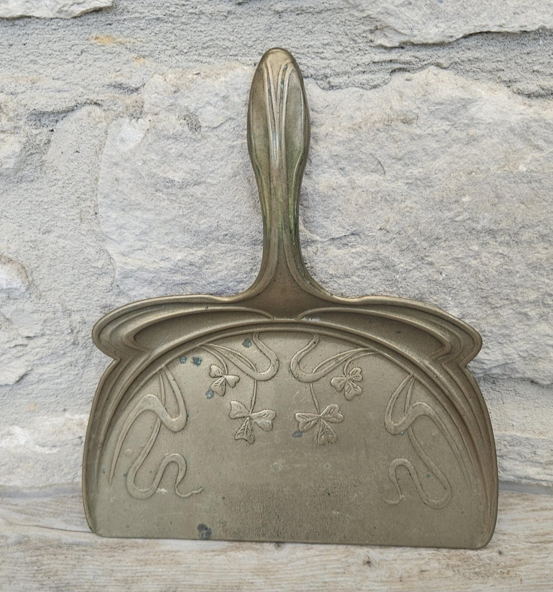 Art Nouveau Solid Brass Silent Butler Crumb Tray 1920s Decor