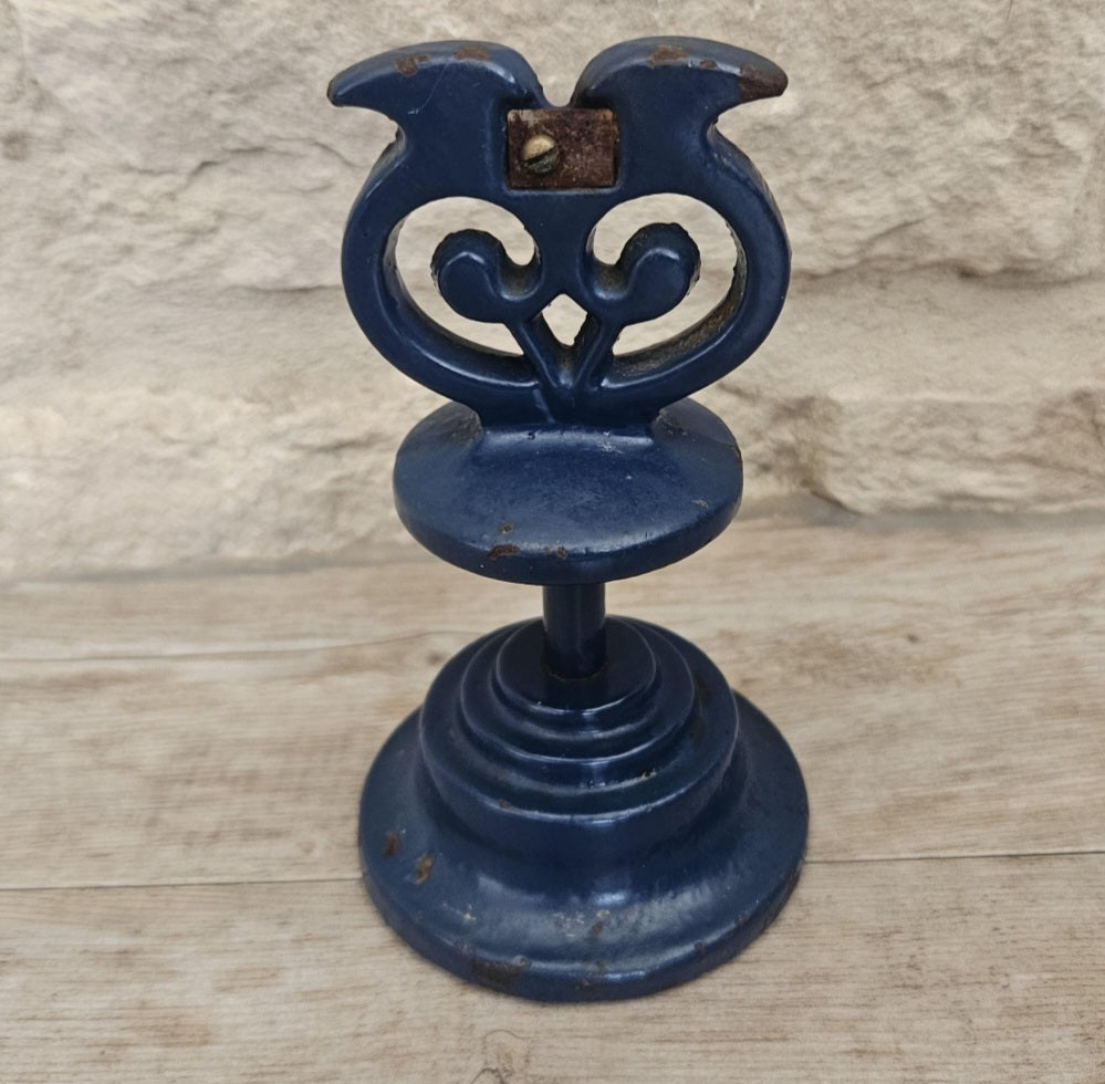 Vintage Robert Welch Victor Cast Iron Owl String Dispenser Blue Kitchen Decor