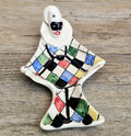Vintage 1950s Italian Ceramic Harlequin Trinket Dish For.Reg.an Milvia Scarpa Style Catchall Plate Commedia dell Arte Pottery