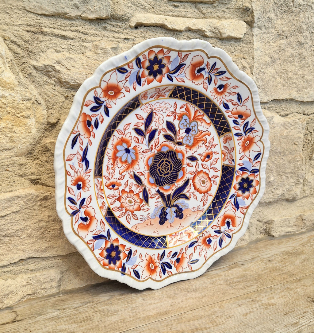 Antique 1820 Hicks Meigh Ironstone Imari Plate 26cm Stone China Pattern 13