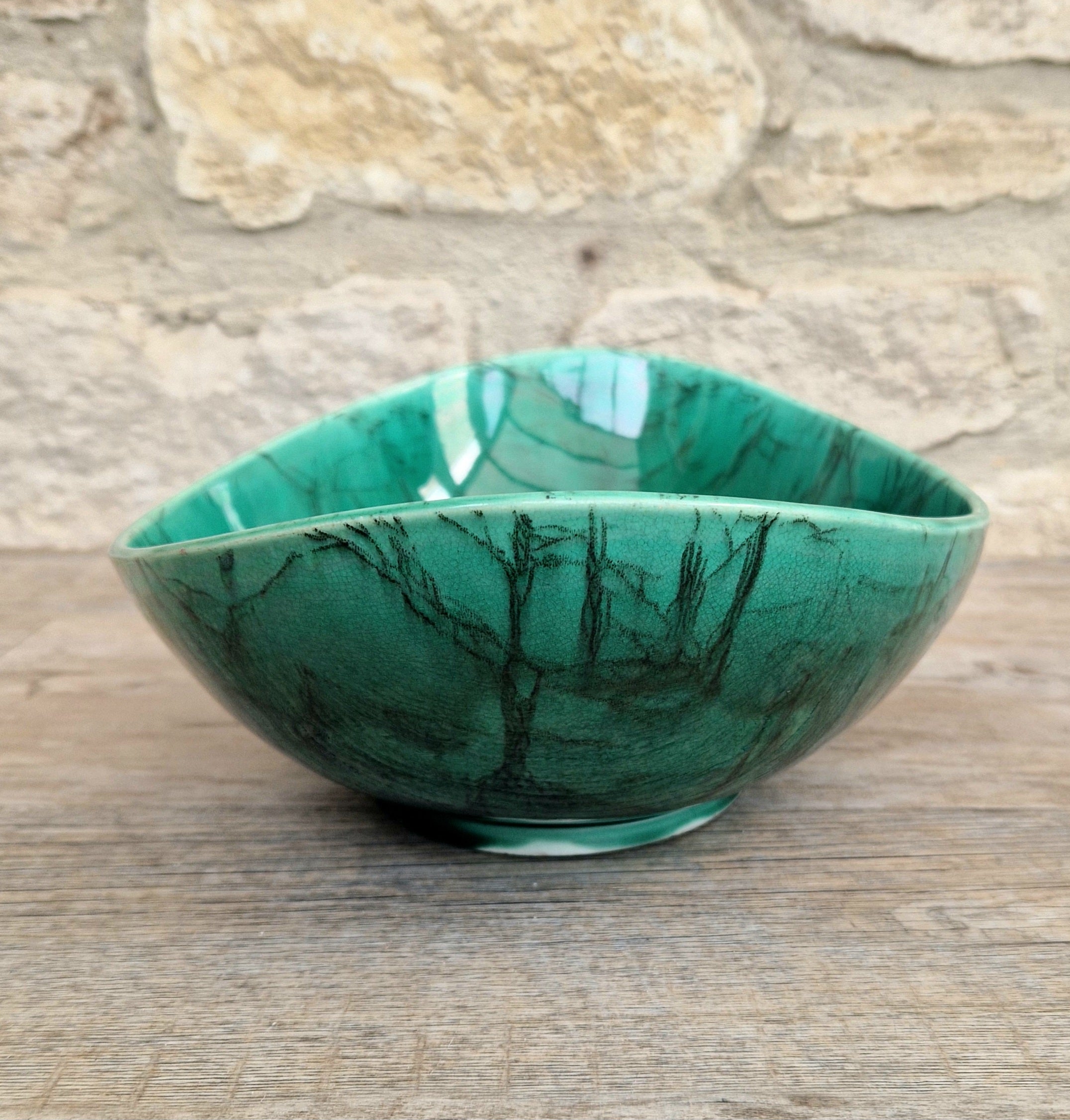 Very Rare Antique 1883 Wedgwood Malachite Glaze Large Centrepiece Fruitbowl 32cm x 22cm