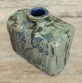 Mcm Vase Dripware Ceramic Blue Decorative Stoneware Berachah Pottery Devon England 14cm X 14cm