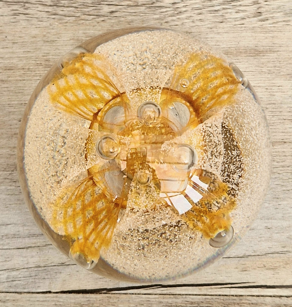Vintage Caithness Congratulations Glass Paperweight Margot Thomson P65135 8cm