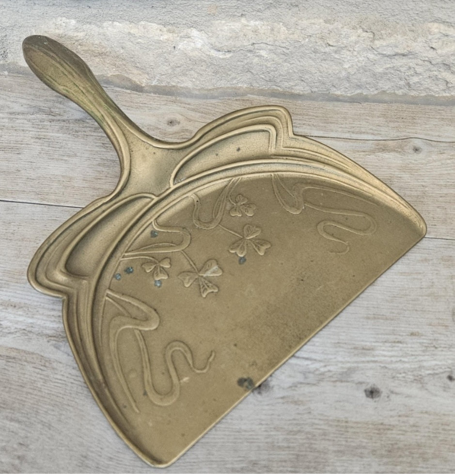 Art Nouveau Solid Brass Silent Butler Crumb Tray 1920s Decor
