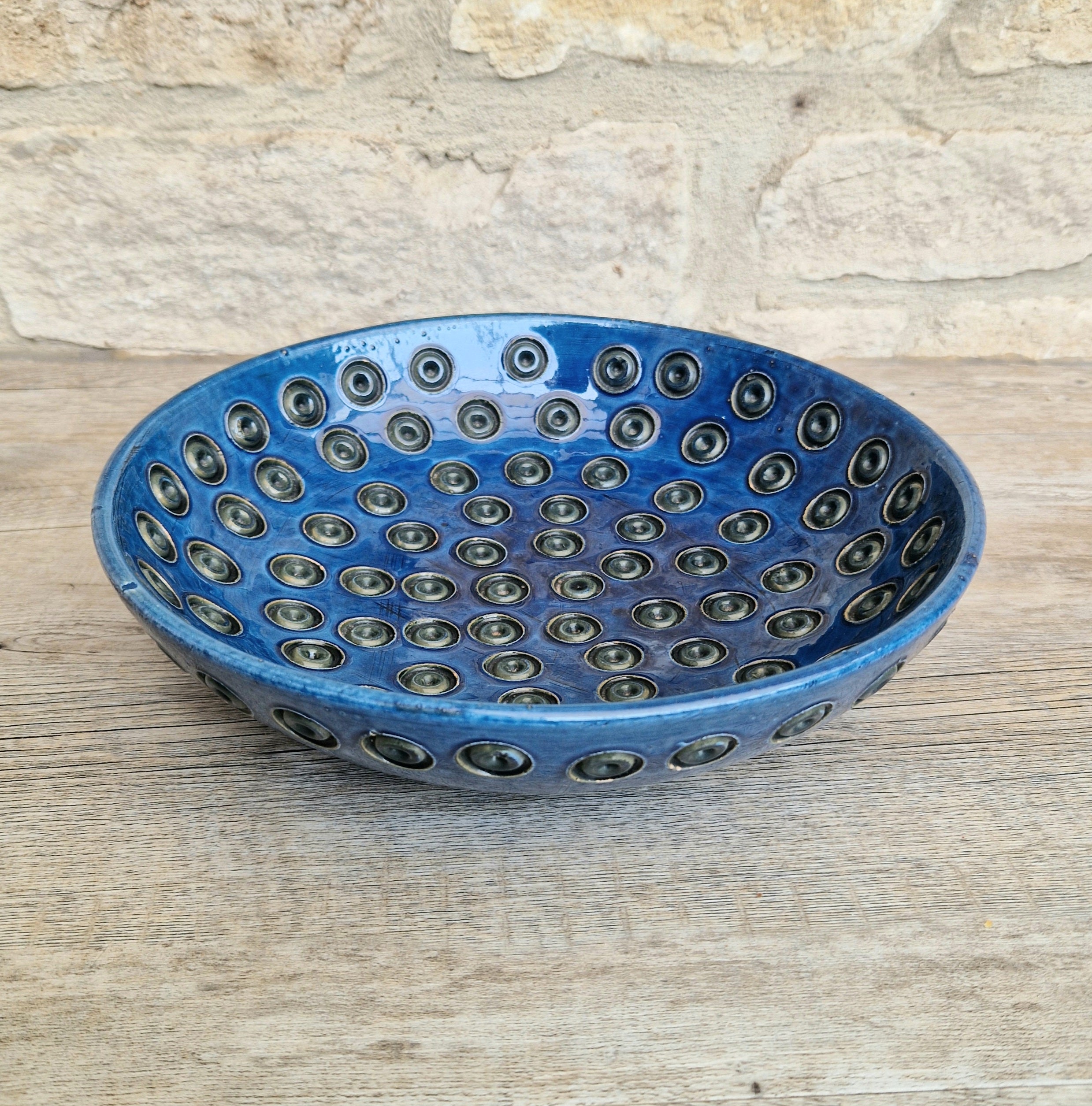 Bitossi for Rosenthal Netter: Mid-Century Blue Ceramic Bowl by Aldo Londi
