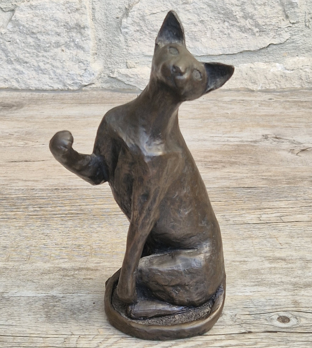Rare Paul Jenkins Frith Sculpture Tango Cat Cold Cast Bronze Figurine 21cm Perfect Condition