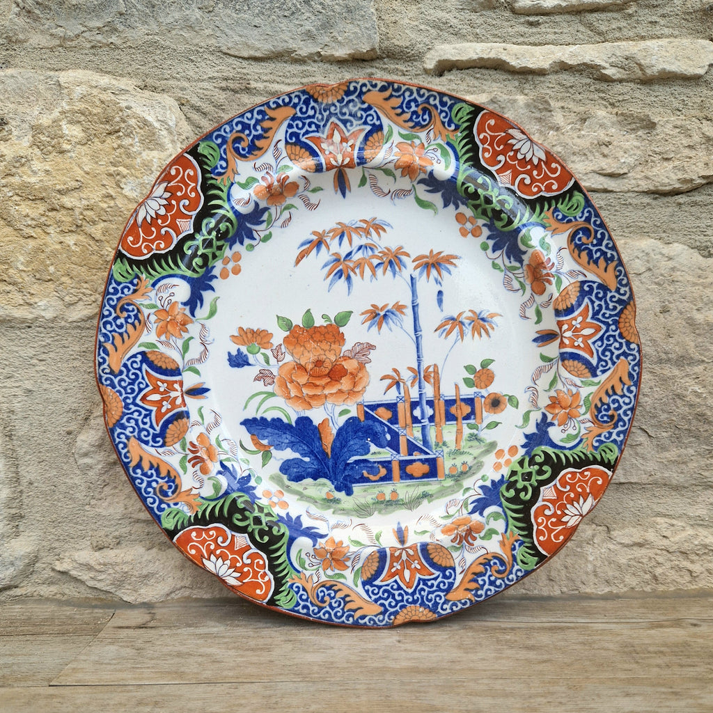 Rare Antique Mason’s Ironstone Imari Pattern Plate, Circa 1820 Georgian Staffordshire Pottery, Excellent Display Condition