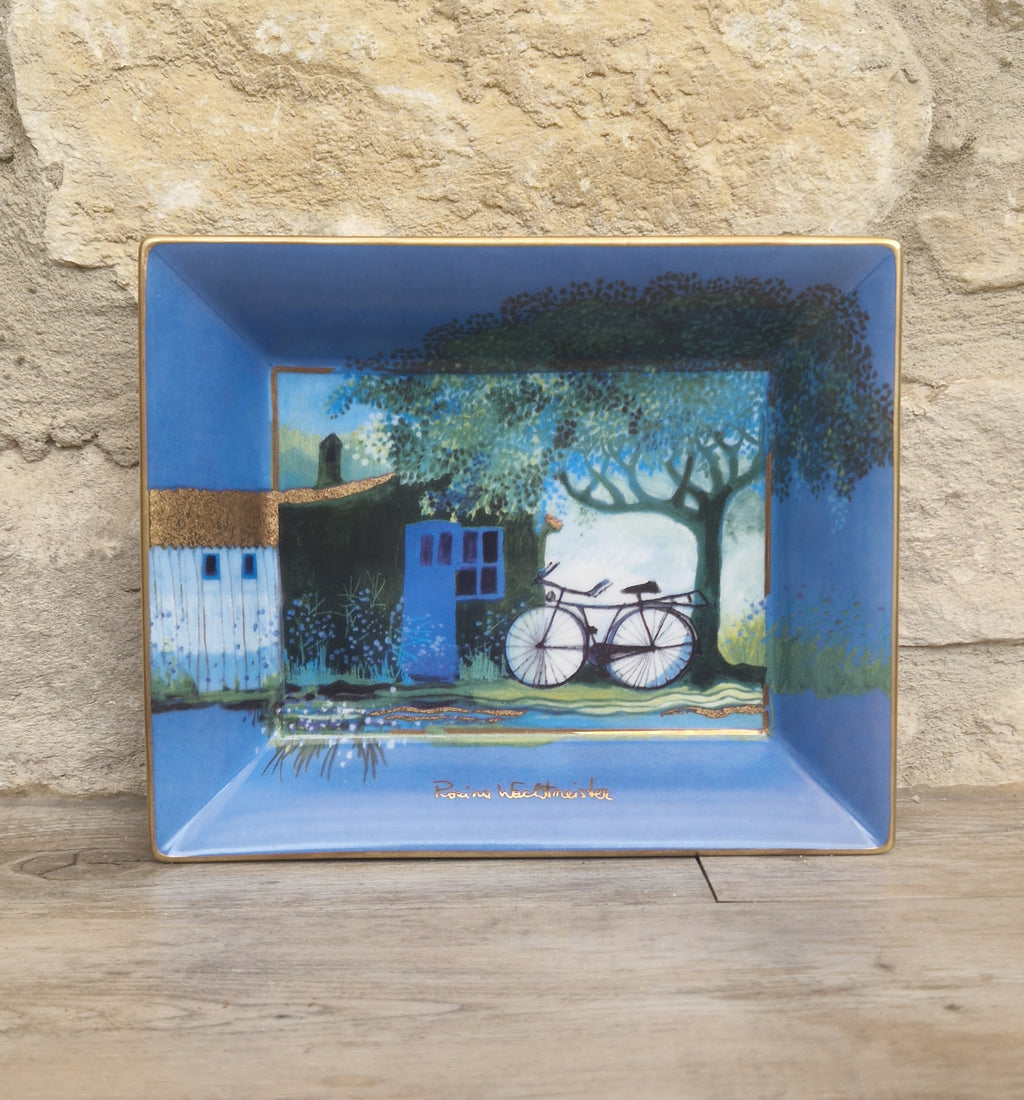 Vintage Goebel Rosina Wachtmeister Ceramic Art Tray 'Unter Der Linde'