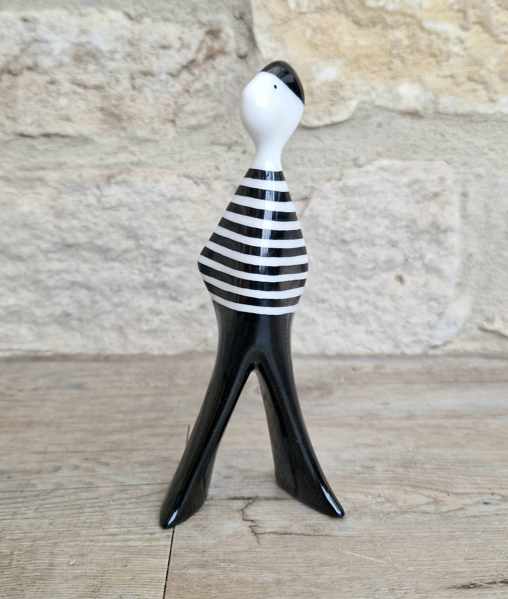 Lubomir Tomaszewski Ćmielów Fine Porcelain 'Felek Marynaz' Black & White Stripe Sailor Figure