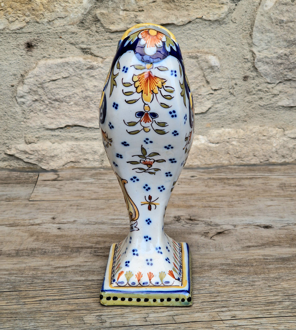 Geo Martel Faience Tulip Vase: Boulogne Sur Mer Art Nouveau Ceramic